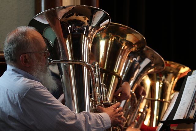 Dad playing 4 tubas 1
